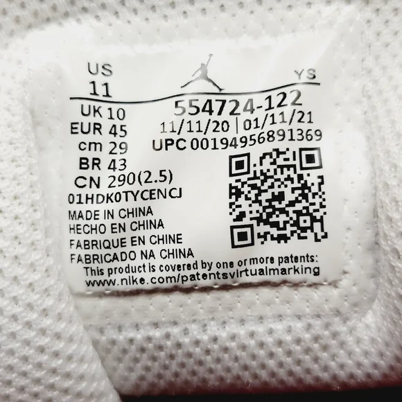 Nike AirJordan 1 mid Gym Red554724-122 Size 11